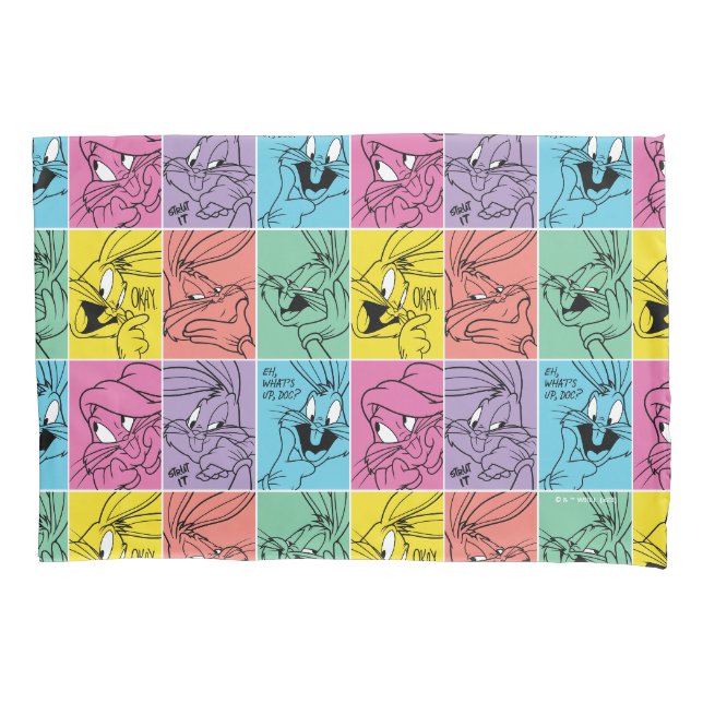 BUGS BUNNY™ Farbblockausdrücke Kissenbezug (Vorderseite)