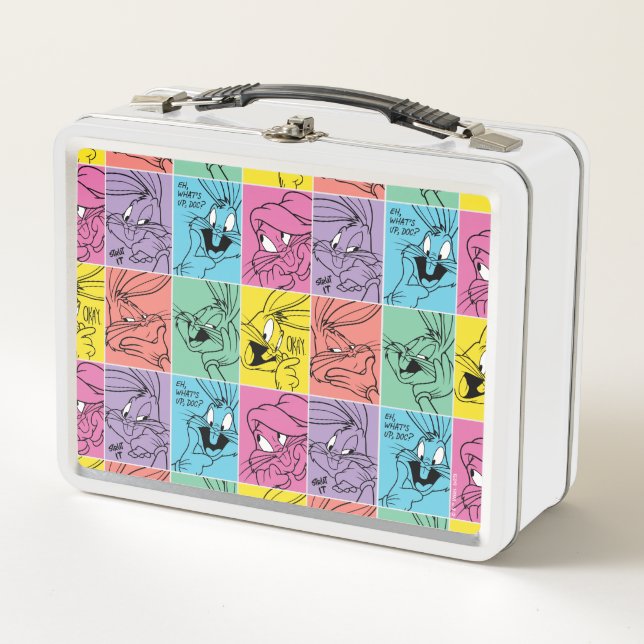 BUGS BUNNY™ Farbblockausdrücke Metall Brotdose (Vorderseite)