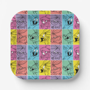 BUGS BUNNY™ Farbblockausdrücke Pappteller