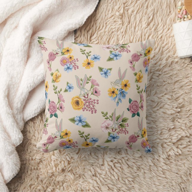 BUGS BUNNY™ Floral Embroidery Pattern Kissen (Decke)