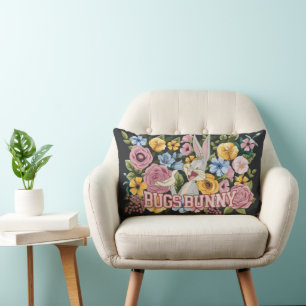 BUGS BUNNY™ Florale Stickerei Grafik Lendenkissen