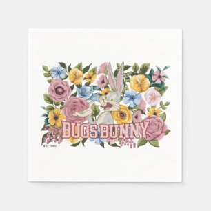 BUGS BUNNY™ Florale Stickerei Grafik Serviette