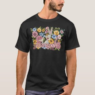 BUGS BUNNY™ Florale Stickerei Grafik T-Shirt