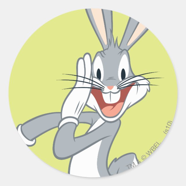 BUGS BUNNY™ Flüstern 2 Runder Aufkleber (Vorderseite)