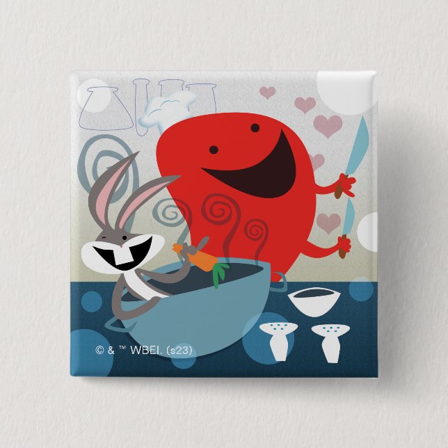 BUGS BUNNY™ & Gossamer Whimsical Meal Prep Button (Vorderseite)