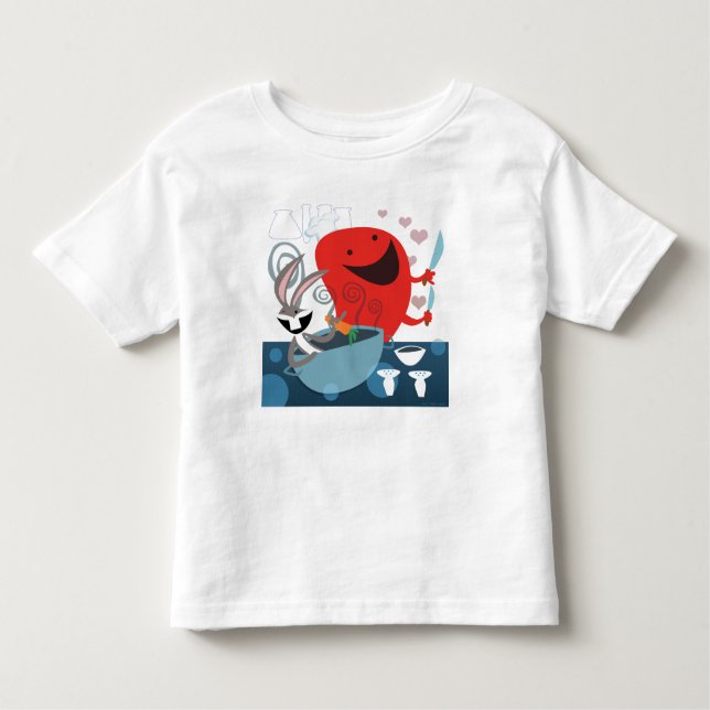BUGS BUNNY™ & Gossamer Whimsical Meal Prep Kleinkind T-shirt (Vorderseite)