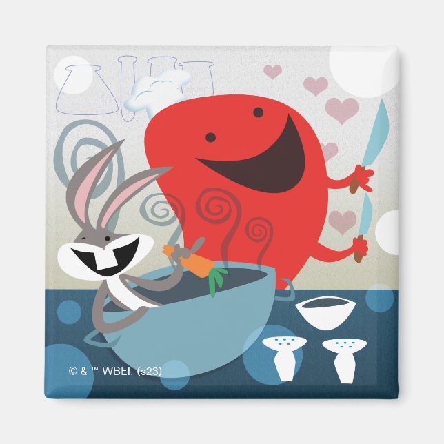 BUGS BUNNY™ & Gossamer Whimsical Meal Prep Magnet (Vorne)