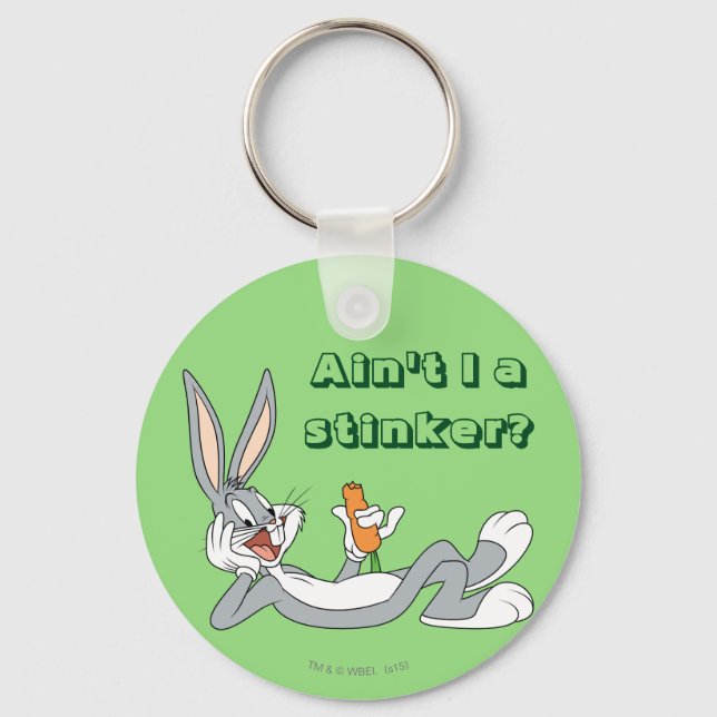 BUGS BUNNY™ Lay Down Eating Carrot Schlüsselanhänger (Vorderseite)