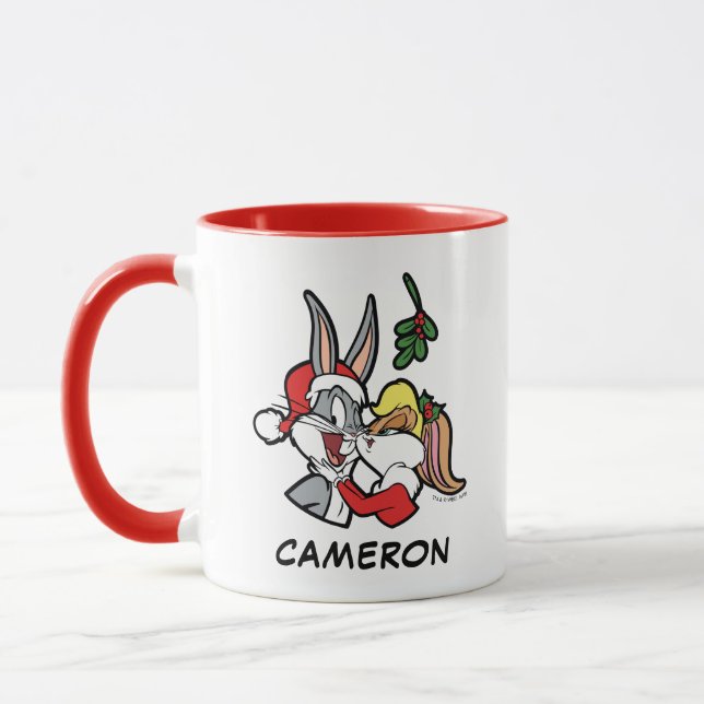 BUGS BUNNY™ & Lola "Fröhliche Mistel" Tasse (Links)