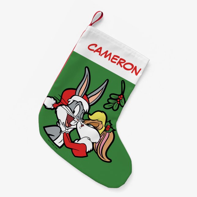 BUGS BUNNY™ & Lola "Merry Mistletoe" Kleiner Weihnachtsstrumpf (Vorderansicht (hängend))