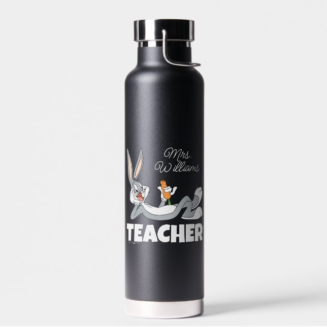BUGS BUNNY™ Lying Down Eating Carrot Teacher Trinkflasche (Links)