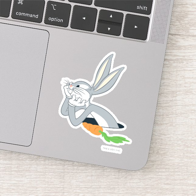 BUGS BUNNY™ mit Karotte Aufkleber (Detail)