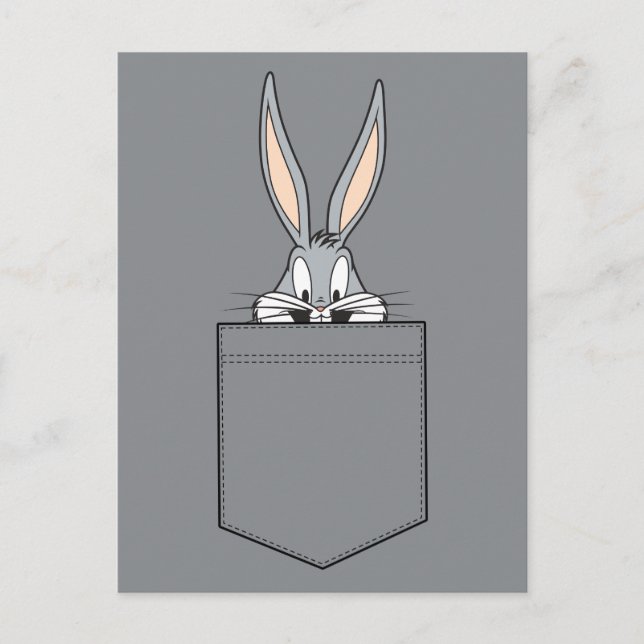 BUGS BUNNY™ Peeking Out Pocket Postkarte (Vorderseite)