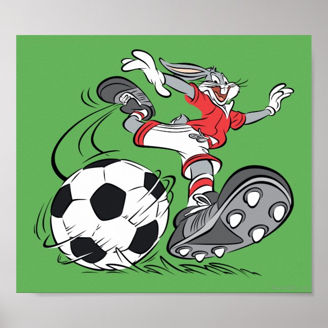 BUGS BUNNY™ Playing Soccer Poster (Vorne)