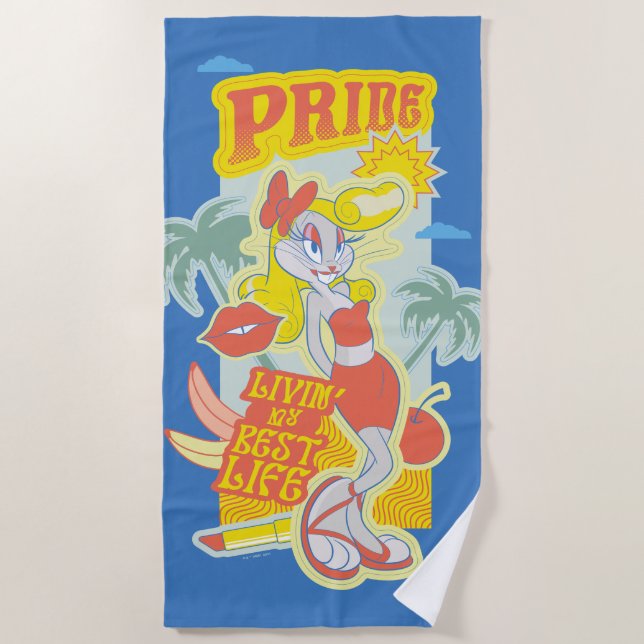 BUGS BUNNY™ Prix - Mein bestes Leben leben Strandtuch (Vorderseite)