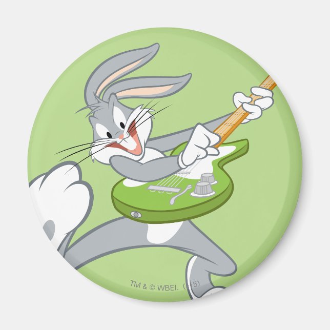 BUGS BUNNY™ Rocking auf Gitarre Magnet (Vorne)