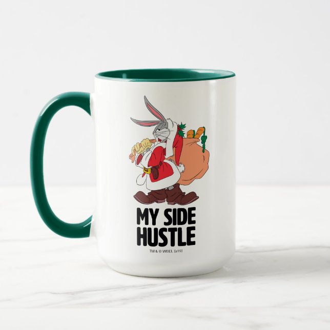 BUGS BUNNY™ Santa "My Side Hustle" Tasse (Links)