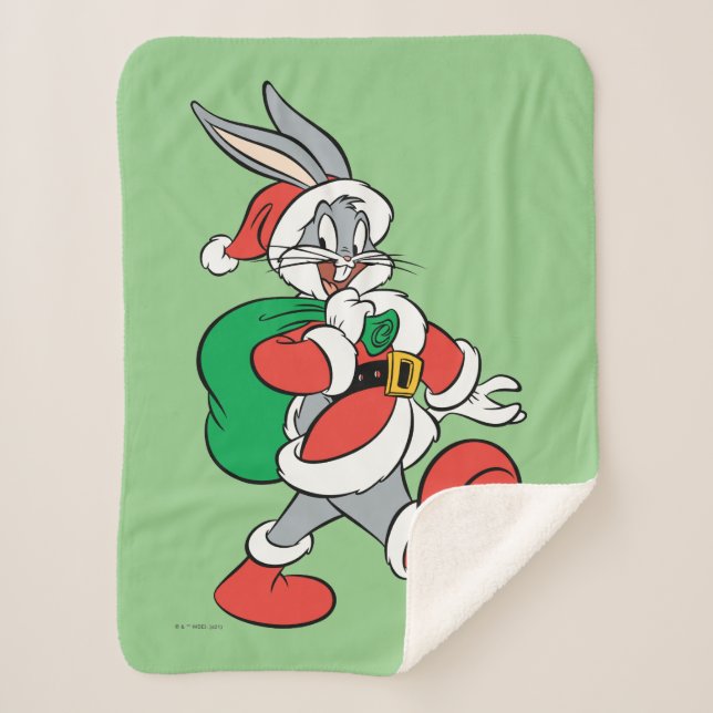 BUGS BUNNY™ Santa Sherpadecke (Vorderseite)