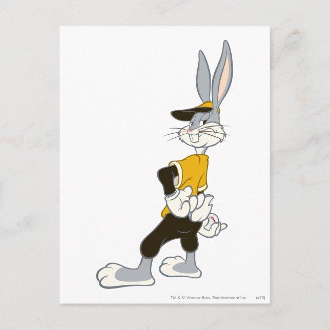 BUGS BUNNY™ Sly Pitcher Postkarte (Vorderseite)