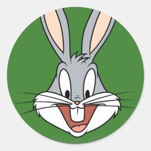 BUGS BUNNY™ Smiling Face Runder Aufkleber