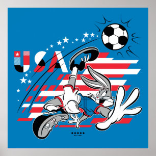BUGS BUNNY™ Team USA Fußball Grafik Poster