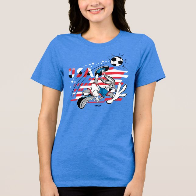 BUGS BUNNY™ Team USA Soccer Graphic Tri-Blend Shirt (Vorderseite)