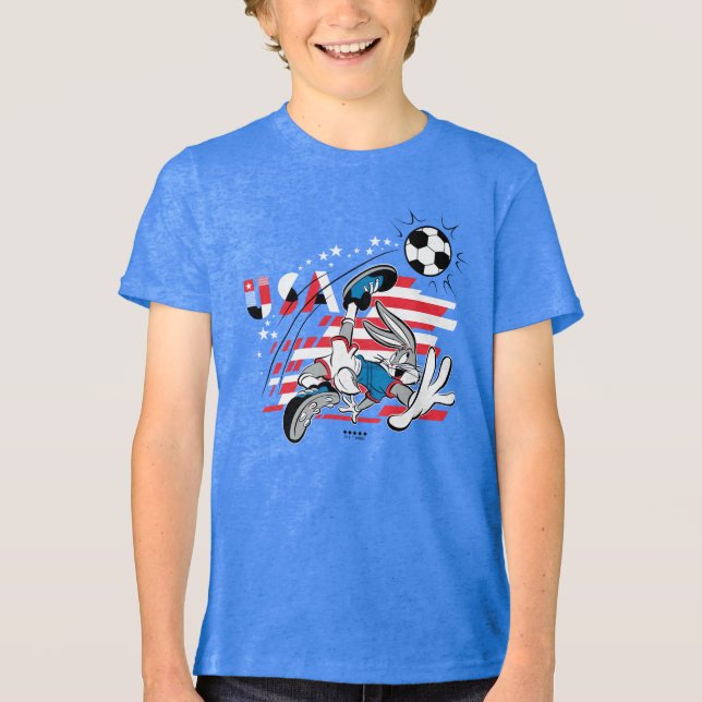 BUGS BUNNY™ Team USA Soccer Graphic Tri-Blend Shirt (Vorderseite)