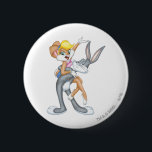 BUGS BUNNY™ und Lola Bunny Button<br><div class="desc">Bugs Bunny mit Lola</div>
