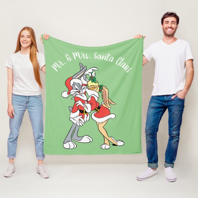 BUGS BUNNY™ und Lola Mistletoe Kiss Fleecedecke (Beispiel)