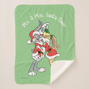 BUGS BUNNY™ und Lola Mistletoe Kiss Sherpadecke