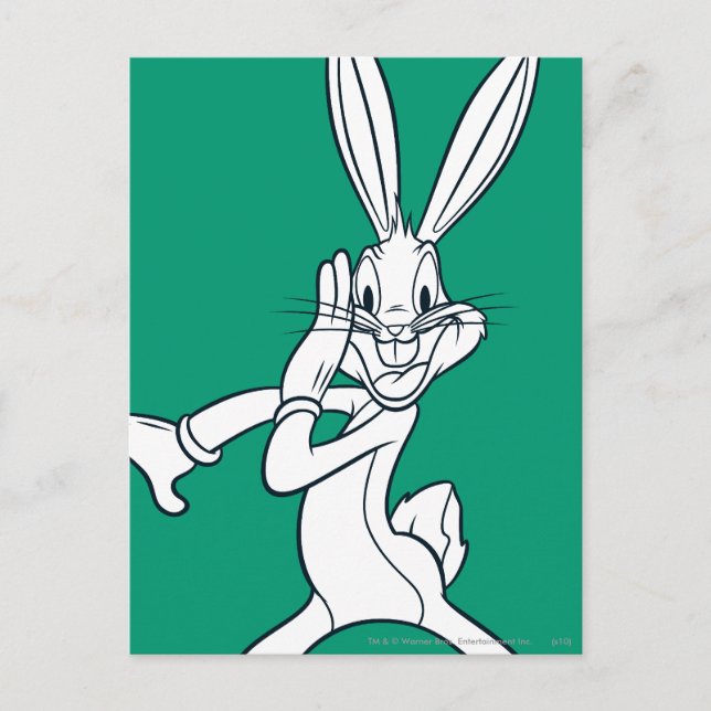 BUGS BUNNY™ Whispering Postkarte (Vorderseite)