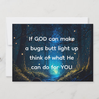 Bugs Hintern Light Up Firefly Blitze Bug Funny Karte
