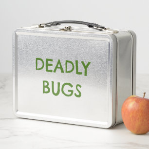 'BUGS MORTS' Poison Drôle Horreur Metal Lunchbox