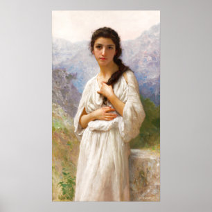Buguereau L'Warte 1901 Beautiful woman CC1206 Poster