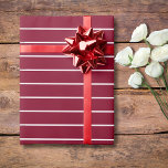Bugundy und White Thin Horizontal gestreift Geschenkpapier<br><div class="desc">Bugundy und White Thin Horizontal Strip Wrapping Paper</div>