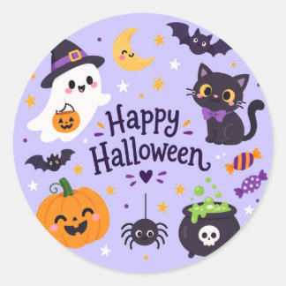 Buh Halloween Runder Aufkleber
