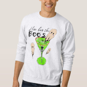 Buh-Rufe und Schnaps Halloween-Party Vintage-Geist Sweatshirt