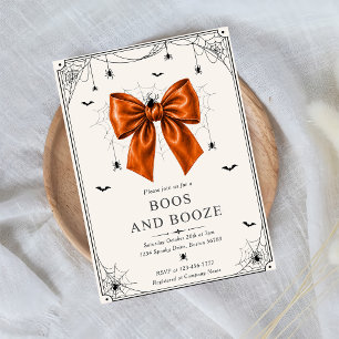 Buh und Schnaps Halloween Orange Bogen Einladung