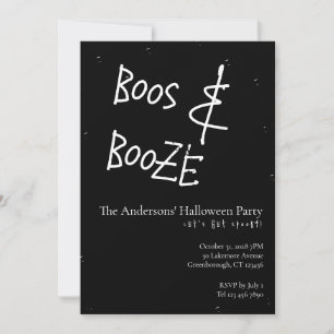 Buh und Schnaps Halloween-Party Einladung