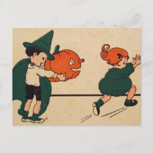 Buh! (Vintage Halloween-Karte) Postkarte