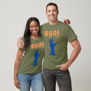 BUH! Zombie-Hand Halloween-Design T-Shirt