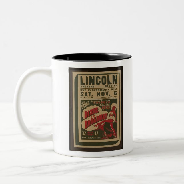 Bühne-Amerika-beste-musikalisch-revue- Zweifarbige Tasse (Links)