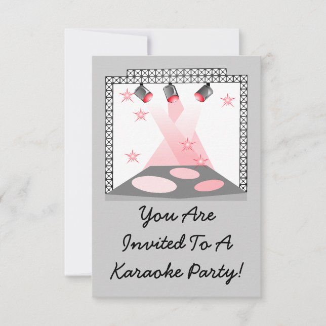 Bühne beleuchtet einladung (Vorderseite)