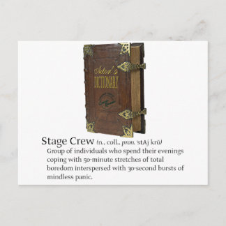 Bühne Crew Postkarte