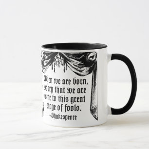 Bühne der Dummkopf-Zitat-Tasse, Shakespeare Tasse