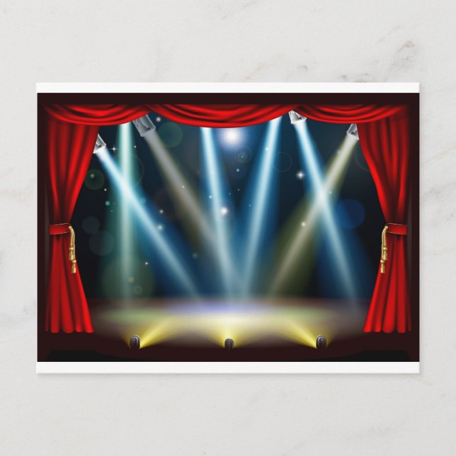 Bühne des Spotlight Theaters Postkarte (Vorderseite)