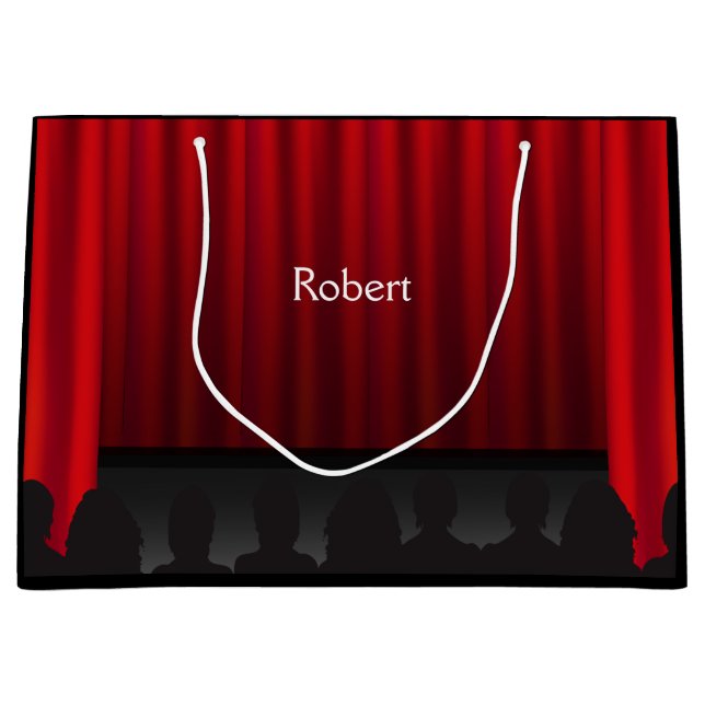 Bühne für Theater Vorhang für kundenspezifische LG Große Geschenktüte (Vorderseite)