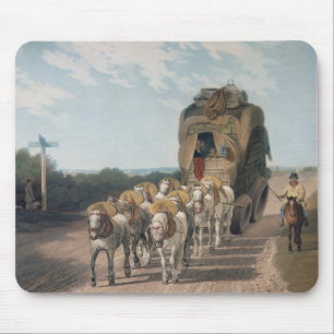 Bühne-Lastwagen, graviert von J. Baily Mousepad