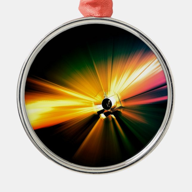 Bühne-Lichter in abstraktem Silbernes Ornament (Vorne)