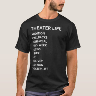 Bühne-links Bühne-Recht-lustiges Broadway-Theate T-Shirt